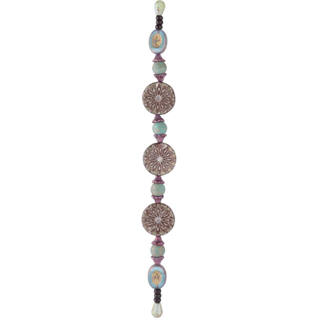 6 Packs: 25 ct. (150 total) Bronze Sunburst Czech Glass Bead Mix by Bead Landing™